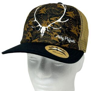 Abby Paffrath Hunting Fishing Trucker Hat Cap Beige Hunter Fisherman Snapback
